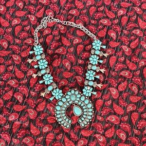 Faux Turquoise Necklace